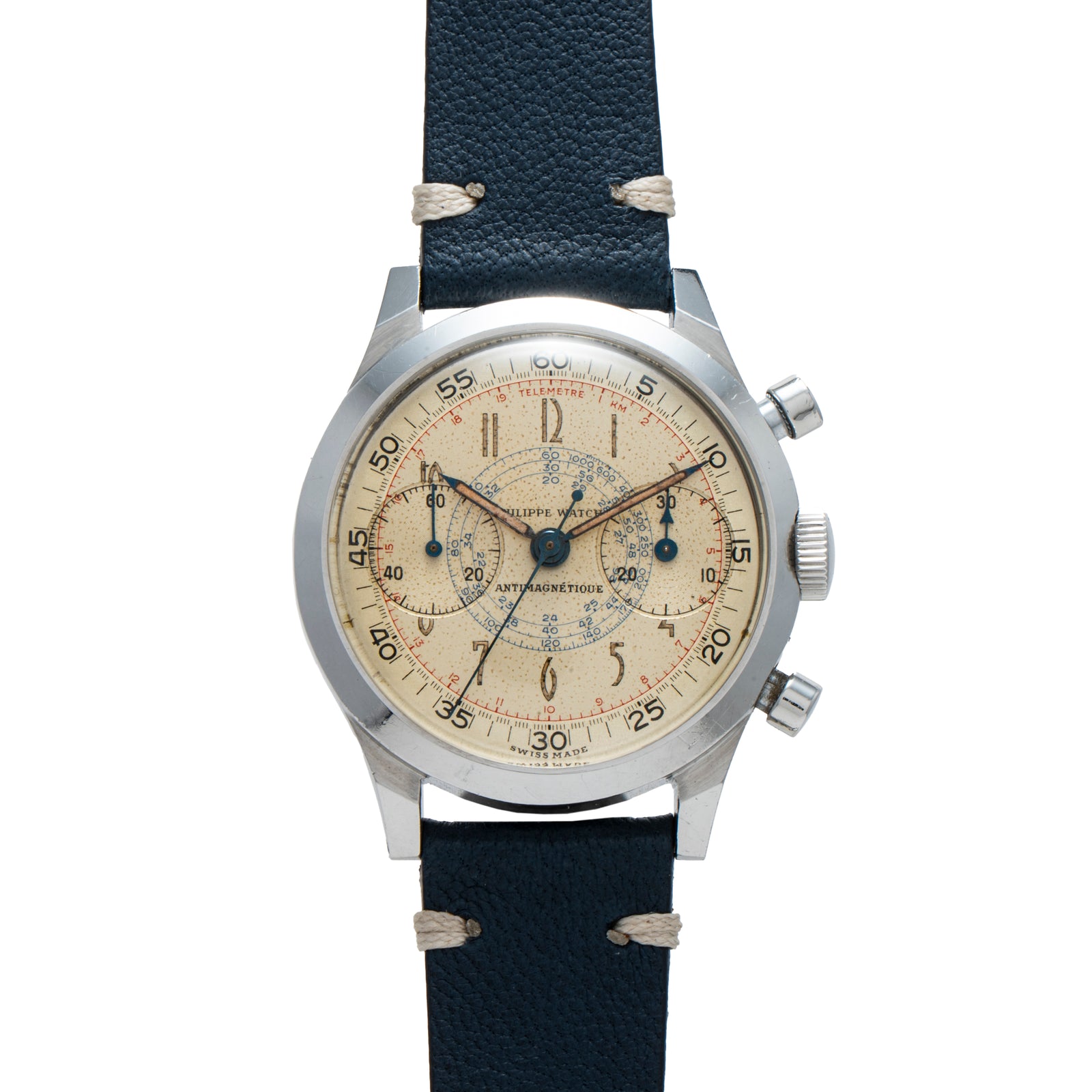 Philippe Watch Anti-Magnetic 'Art Deco' Chronograph