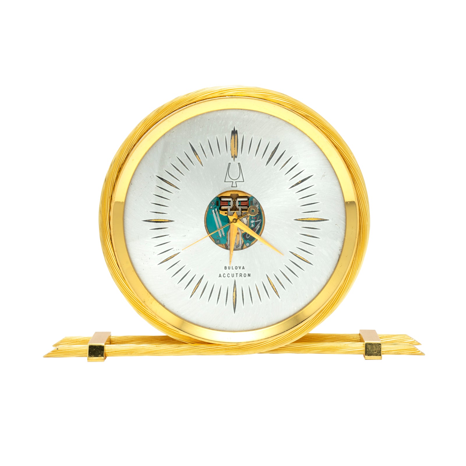 Accutron Spaceview Brass Rope Desk Clock