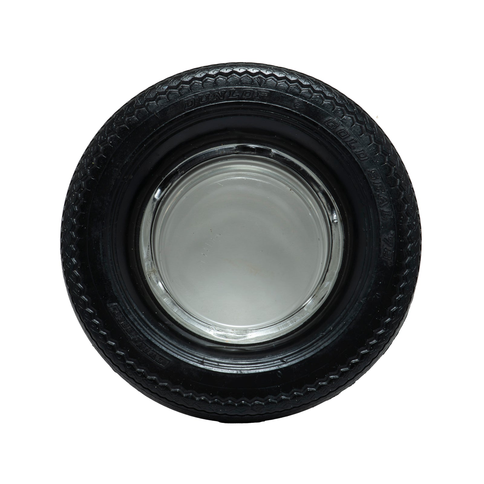 Dunlop Ashtray - Rubber & Glass